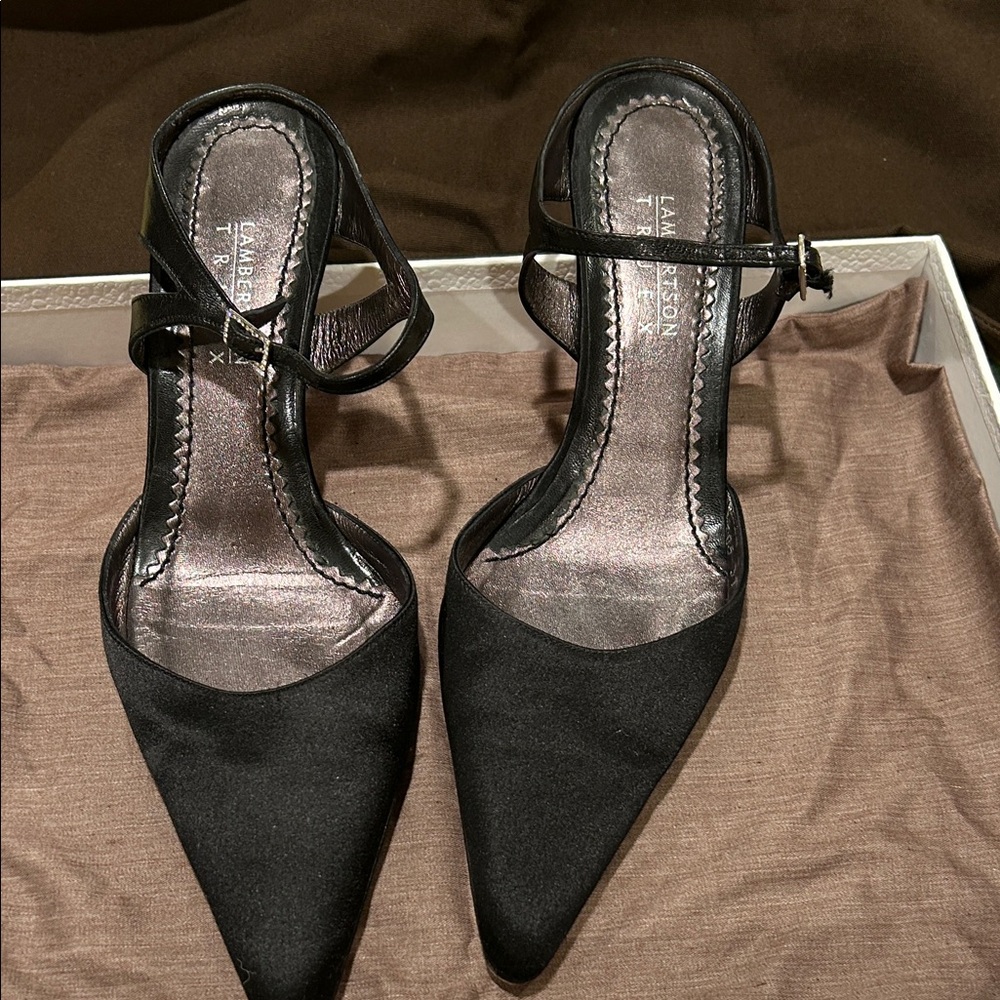 Elegant Black Ankle Strap Heels